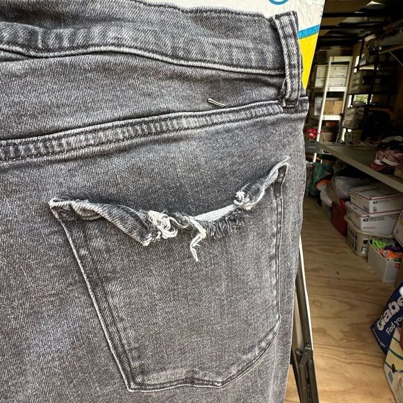 A.N.A Distressed High Rise Straight Black  Denim Jeans - Picture 7 of 7